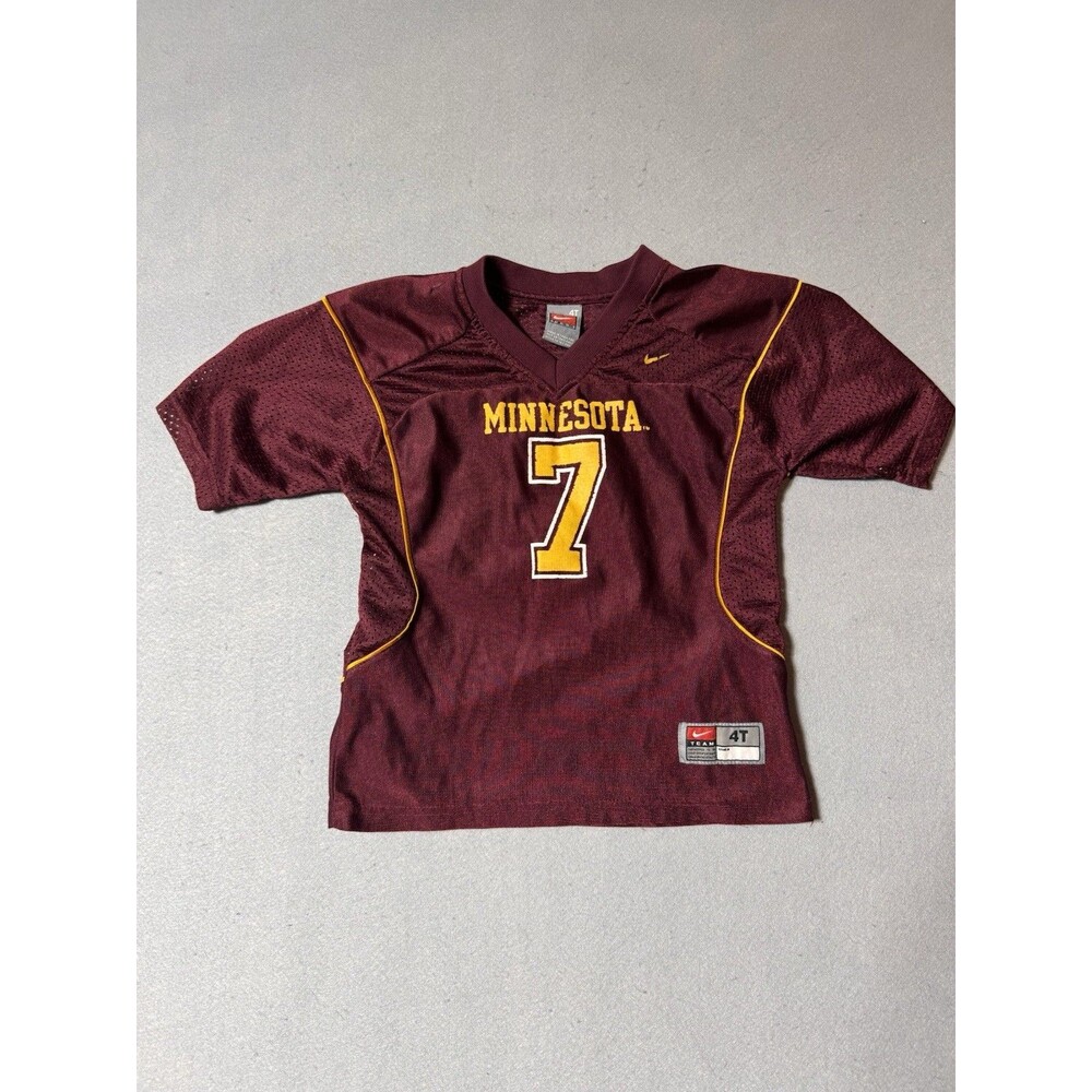 Nike Team University of Minnesota #7 Football Jersey Youth Baby 4T Y2K Decker